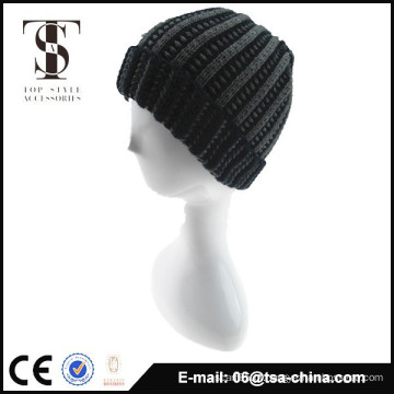 Fashional 100% chapéu beanie acrílico sólido tricotado para homens
